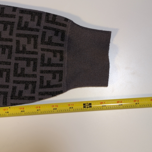 FF Monogram Ribbed Knit Joggers - Dark Grey/Black - Picture 4 of 4